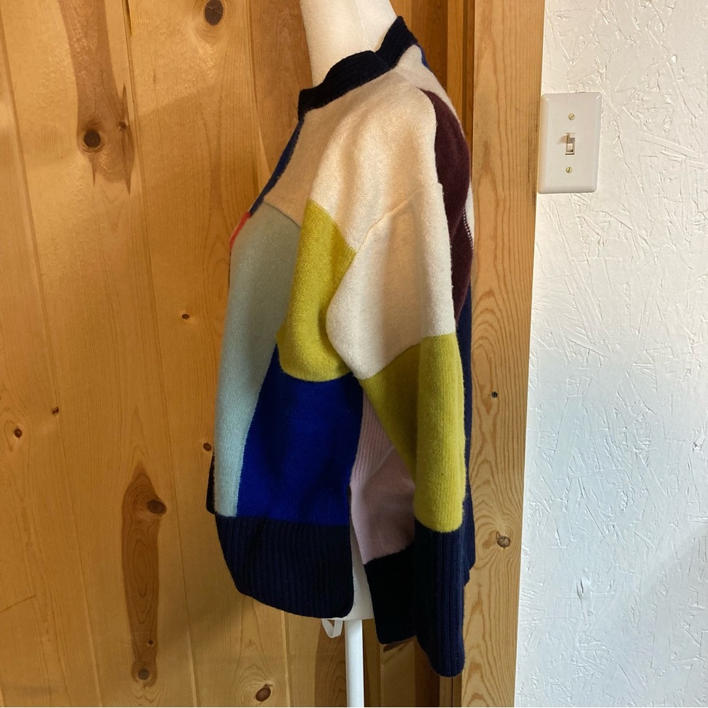 St. John Patchwork Colorblock Wool/Cashmere High-… - image 3